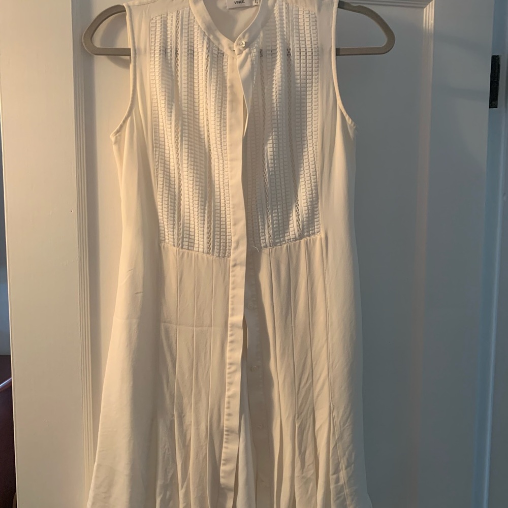 Vince silk button down tunic